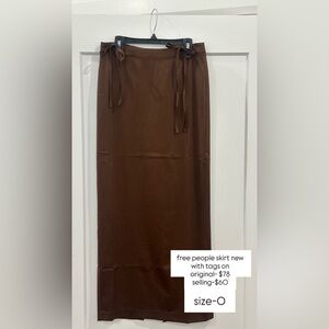 Free People Chocolate Pencil Skirt